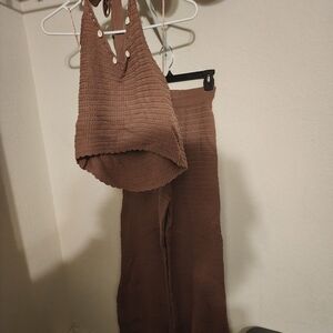 Sincerely Jules Brown Knit Jumpsuit